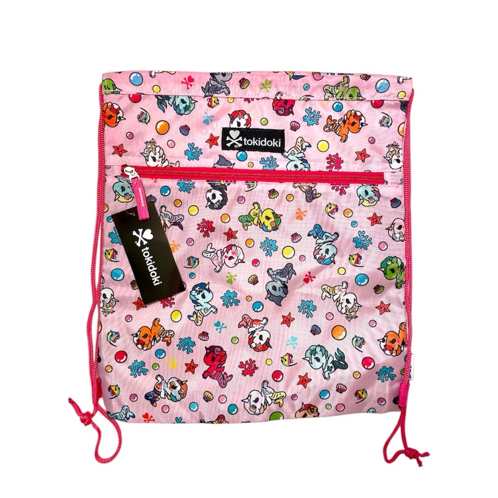Tokidoki Mermicorno Drawstring Shoe Bag for Packing Storage Gym Travel Rare NEW